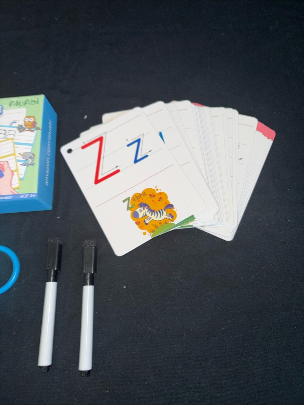 Alphabet & Number Learning Flash Cards Set - Blue & Red - Picture 3 of 4